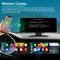 Autoradio portable Podofo 11,3'' avec moniteur de voiture DVR, Carplay, Android Auto, écran IPS, caméra avant 4K, prise en charge de la caméra arrière, ADAS, Airplay