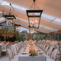 Tente de réception transparente pour événements extérieurs, chapiteau commercial, salle de mariage, restaurant, à vendre