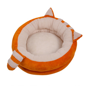 2024 Winter Velvet Warm Designer Customized Pet Cat <strong>Dog</strong> Sofa <strong>Bed</strong> Round <strong>Dog</strong> <strong>Bed</strong> - Product Image 1
