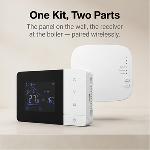 Termostato WiFi a Batteria Senza Fili per Appartamenti in Affitto, Controllo Caldaia Programmabile, Anti-Gelo, Certificato CE RoHS, OEM ODM - Product Image 2