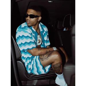 Maglione a maniche corte con Logo personalizzato Cardigan 100% maglieria in <span class=keywords><strong>cotone</strong></span> traforato per maglione lavorato a maglia primavera estate - Product Image 4