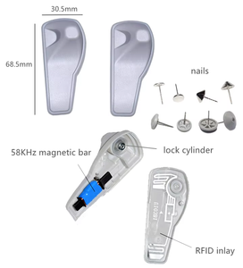 Étiquette de sécurité antivol UHF RF/AM RFID à double fréquence 860-960 MHz 8,2 MHz/58 KHz, étiquette rigide EAS pour la gestion de la vente au détail de vêtements - Product Image 2