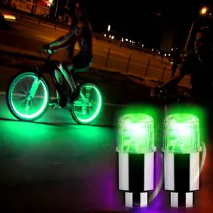 2Pcs צמיג אורות עמיד צמיג אורות לרכב אוויר כובעי עם אור לאופנועים אופניים חשמלי כלי רכב אופנוע חלקי