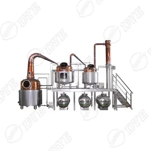DYEトラディショナルウイスキー3ポットスチルシステムすべて銅製/アルコール蒸留器