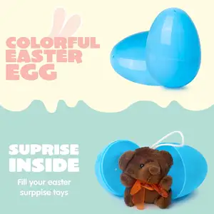 JOYIN 24 confezioni di uova di Pasqua preriempite di Mini peluche di peluche di animali di pezza Easter bber Stuffer per la caccia alle uova di Pasqua per bambini