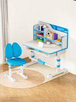 Bureau d'écriture moderne en plastique pour enfants JOHOOFURNITURE, chaise réglable en hauteur, table d'étude pour enfants, écologique, pour l'école et la chambre