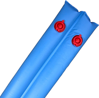 Double tube d'eau d'angle gonflable bleu de piscine en pvc pour couvertures de piscine hors sol poids