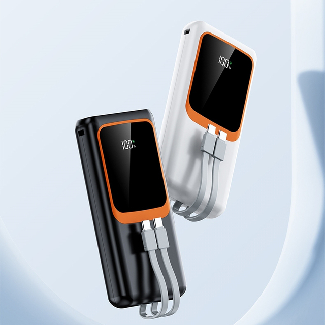 Power Bank 20000Mah Pd20W Mobile Phone Charger Fast Charging Universel Larger Capacity Portable  Built in Cable Power Banks