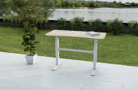 Table de bureau bureau noir Table assise et debout électrique Table de bureau pneumatique réglable en hauteur