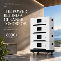 Système empilable LiFePO4 15 kWh 51,2 V 280 Ah 300 Ah pour alimentation de secours résidentielle, batterie domestique à décharge profonde avec base mobile