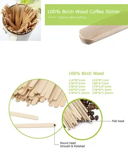 2023 New Wooden Bamboo Espresso Wrapped Coffee Stirrers Cup