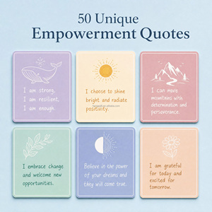 Tarjetas de Afirmaciones Personalizadas con Caja de Regalo Magnética, Soporte de Madera Natural, 50 Citas Diarias de Mindfulness, Regalo de Bienestar, OEM - Product Image 4