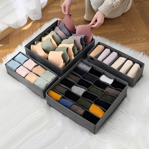 Tiroir organisateur pliable en <span class=keywords><strong>tissu</strong></span> pour placard maison armoire diviseur boîte de rangement pour chaussettes sous-vêtements-pour l'organisation de vêtements - Product Image 4