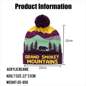 หมวกไหมพรมอะคริลิกอุ่นสำหรับฤดูหนาว  แบบถักลายโลโก้ตามสั่ง  สำหรับผู้ใหญ่  แบบยูนิเซ็กซ์  เหมาะสำหรับกิจกรรมกลางแจ้ง  ทีมสกี  ลายแจ็คการ์ด  พร้อมพู่ห้อย - Product Image 3