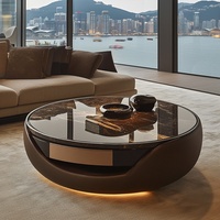 Table basse de salon en marbre italien, modèle design, nouveau style minimaliste, sur mesure, design moderne, grand plateau plat, garantie 10 ans