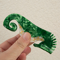 Nouvelles pinces à cheveux pour femmes, motif hippocampe adorable, décoratives, style doux, grandes, en acétate, pour usage quotidien