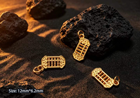 Breloques porte-bonheur chinoises en argent sterling 925 plaqué or avec zircon, motif gourde et sac à monnaie, pour bracelet et collier DIY faits à la main
