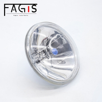 Phare de voiture rond scellé de 7 pouces avec ampoule halogène H4000 blanc chaud 12V 35,5/60W