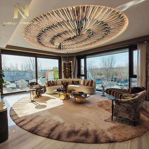 Lustre LED sur mesure de luxe moderne pour grand espace commercial, <span class=keywords><strong>luminaire</strong></span> pour hall d'hôtel à haut plafond - Product Image 4