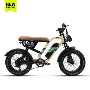 Vélo électrique Onesport W66 de style moto, cadre en acier, écran LCD multifonctionnel, transmission à 7 vitesses, fourche avant amortissante, moto- - Product Image 1