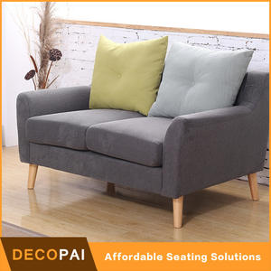 Tela de tapicería Sala muebles de madera moderna pierna 1 asiento 2 asiento 3 sofá de amor tres persona asiento sofá - Product Image 5