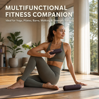 Haltères en fonte marron durables avec logo personnalisé et revêtement en silicone pour Yoga, Pilates, Aérobic et Entraînement de Force 1/1,5/2/2,5 KG