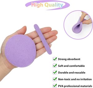 Éponges faciales compressées, éponge nettoyante <span class=keywords><strong>pour</strong></span> <span class=keywords><strong>le</strong></span> <span class=keywords><strong>visage</strong></span>, tampons démaquillants, éponge exfoliante ronde <span class=keywords><strong>pour</strong></span> femmes et filles - Product Image 5