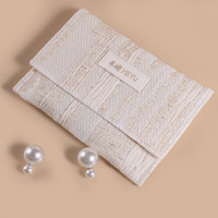 Petite pochette à bijoux en coton 100% naturel, imprimée sur mesure avec logo, pochette à bijoux pour boucles d'oreilles, bracelet