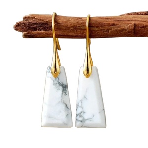Women's New Natural Crystal Stone Geometric Figure Drop Earrings <strong>Stainless</strong> <strong>Steel</strong> <strong>Jewelry</strong> - Product Image 2