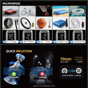 12v מיני מכונית ניידת מדחס אוויר אלחוטי אלחוטי לרכב שואב אבק מכונת קפיצה לרכב כוח - Product Image 6