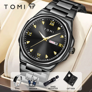นาฬิกาข้อมือผู้ชาย OEM TOMI <span class=keywords><strong>309</strong></span> หรูหรา กันน้ำ พร้อมกล่อง แหวน ตัวล็อคสาย ชุดปรับสาย นาฬิกาแฟชั่นสปอร์ตสำหรับผู้ชาย - Product Image 6