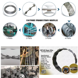 <span class=keywords><strong>Alambre</strong></span> de Púas en Espiral Personalizado con Número y Grado de Acero para Protección de Áreas Públicas, BTO-22, <span class=keywords><strong>Galvanizado</strong></span> en Caliente - Product Image 5