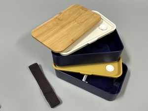 Custom Plastic PP Picnic Box with Leakproof Bamboo Fiber <strong>Cover</strong> Heatable Adult and Children's <strong>Lunchbox</strong> - Product Image 5