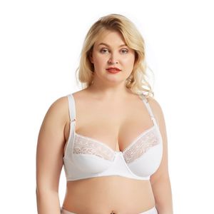<b>Plus</b> <b>Size</b> <b>Strapless</b> Halter <b>Bra</b> for Women Sexy Lace Underwire Half Cup Hollow Out Lingerie E Cup - Product Image 3