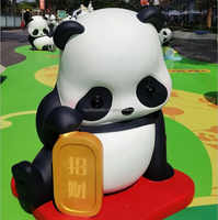 Lingot de chèvre Panda gonflable décoration extérieur dessin animé animaux personnage Panda gonflable modèle personnalisé gonflable