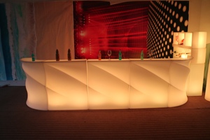 Comptoir de <span class=keywords><strong>bar</strong></span> LED avec seau à glace pour discothèque, piste de danse, club, avec 16 couleurs changeantes, mobilier de fête, fonctionnalité imperméable - Product Image 2