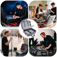 Mallette de mixage audio Mallette de mixage Podcast Sac de rangement de protection pour mixeur DJ Mallette de voyage pour mixeur audio Sac souple avec rangement réglable