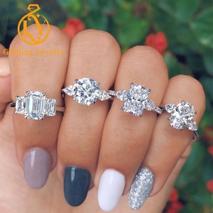 <span class=keywords><strong>Bague</strong></span> à trois pierres en diamant de laboratoire 1,0 - 3,0 CT, coupe marquise, <span class=keywords><strong>bague</strong></span> de fiançailles en diamant de laboratoire, cadeau d'anniversaire pour femme - Product Image 2