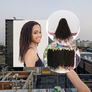 工場コンセント2x合成前ループかぎ針編みブレイド14 \ "オンブルカラー編毛用 - Product Image 5