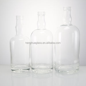 Fabricante Vazio 500ml 750ml 1000ml 1 Litro De Vidro <span class=keywords><strong>Gin</strong></span> Álcool Whisky Licor Rum Vodka Super Flint Garrafas com Cortiça - Product Image 3