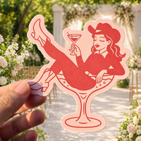 Nouvel Arrivage – Ensemble d'Invitations de Mariage en Papier Découpé sur Mesure, Thème Cowgirl Western Rose Vif, Cartes RSVP Incluses, Idéal pour Douche Nuptiale