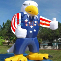 Aigle américain Mascotte Ballon patriotique Publicité Gonflable Géant Aigle Américain Cartoon Drapeau Gonflable Modèle Homme Aigle
