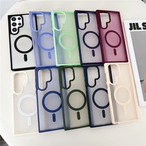 เคสโทรศัพท์แม่เหล็กแบบโปร่งแสงสุดหรูสำหรับ Samsung Galaxy S25 S24 Ultra S23 S22 S21  แบบด้าน/เงา/ฝ้า ป้องกันการกระแทก - Product Image 1