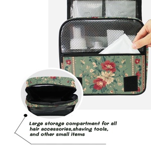 Nouvelle Arrivée Trousse de Toilette de Voyage Suspendue Hawaïenne Grande, Imprimée sur Mesure, Imperméable, Pliable, avec Fermeture Éclair et Poignée Souple - Product Image 4