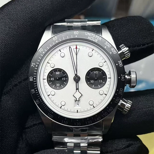 Reloj Deportivo de Lujo OEM Swiss Tudors Blakens Chronograph con Movimiento 7750, Diseño Panda Rosa, Fábrica C/ZF, Cristal de Zafiro Luminoso - Product Image 1