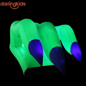 Mascotte géante gonflable monstre, créatures de dessin animé avec cornes et sourires pour fêtes d'enfants, événements commerciaux, Halloween, cabines photo - Product Image 6