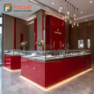 Vitrina de Exhibición de Joyería de Lujo con Marco de Madera, Mostrador de Exhibición para Tiendas de Marca - Product Image 6