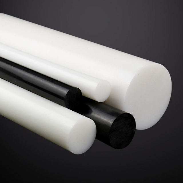 Factory Direct Cutting Service Flanged ABS PPS Plastic  Black White Plastic Rod Black and White Pom Rod PPS Material Plastic Rod