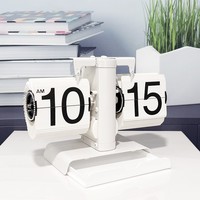 Horloge de bureau et de table triangulaire Art Déco européenne avec fonction de retournement automatique des pages, idéale pour la décoration de maisons de retraite