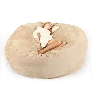 Bán buôn 6ft khổng lồ mềm Fluffy Faux lông sofa giường lớn lười biếng trẻ em túi Đậu điền bìa vải giải trí phòng khách phòng ngủ khách sạn - Product Image 2